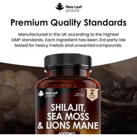 New Leaf Shilajit, Sea Moss & Lions mane Capsules